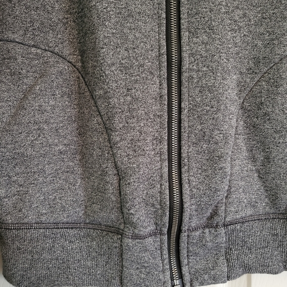 Lululemon Heather Grey Full Zip Thick Sweater - Picture 6 of 9